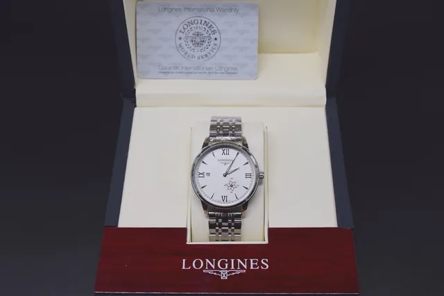 Longines Silver White Stainless Steel Dial Mechanical Watch 6