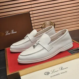 Loro Piana Tassel-Front Leather Loafers