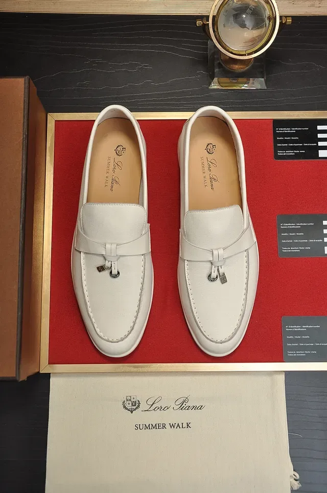 Loro Piana Tassel-Front Leather Loafers 9