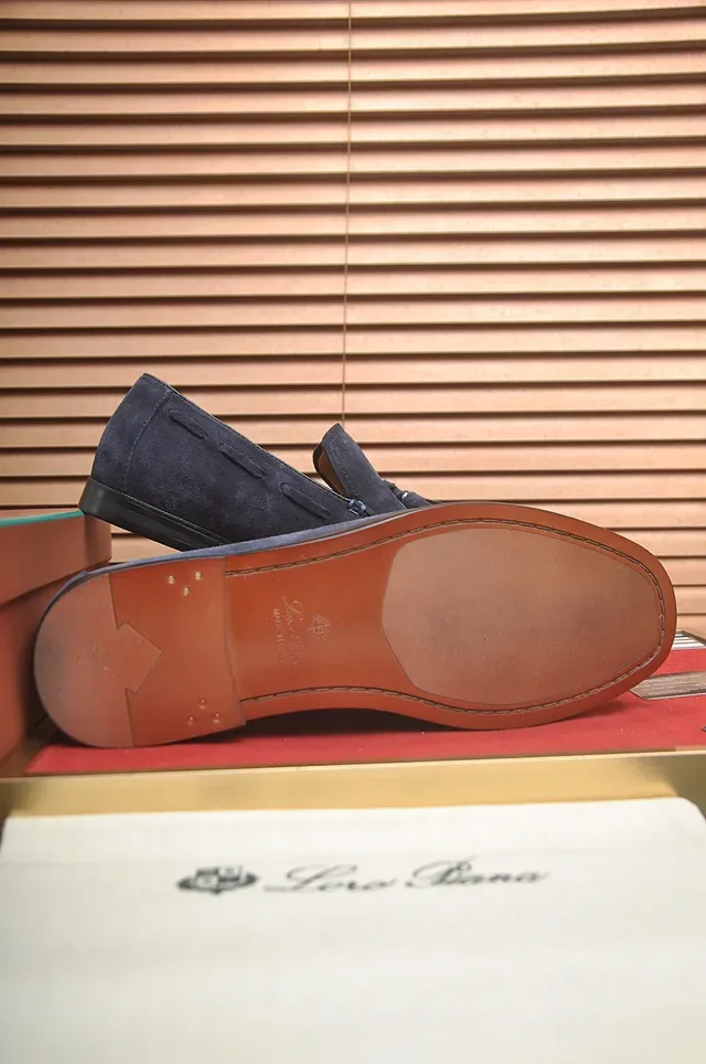 Loro Piana Tassel Loafer Navy Black Suede Detail Loafer 3