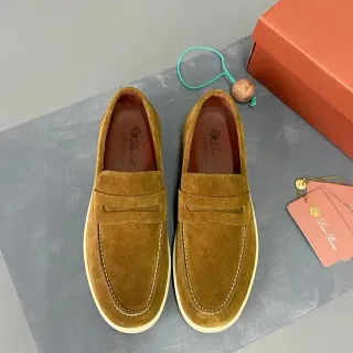 Loro Piana Ultimate Walk Suede Penny Loafers