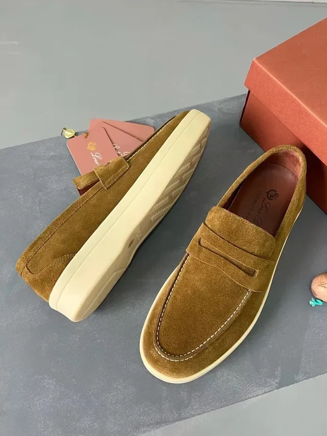 Loro Piana Ultimate Walk Suede Penny Loafers 4