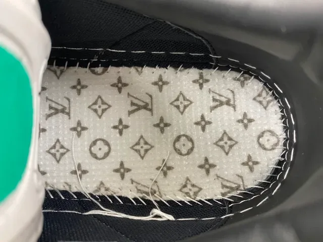 Louis Vuitton Noir Beige Monogrammées Cuir Construction Cupsole Lifestyle Sneakers 8