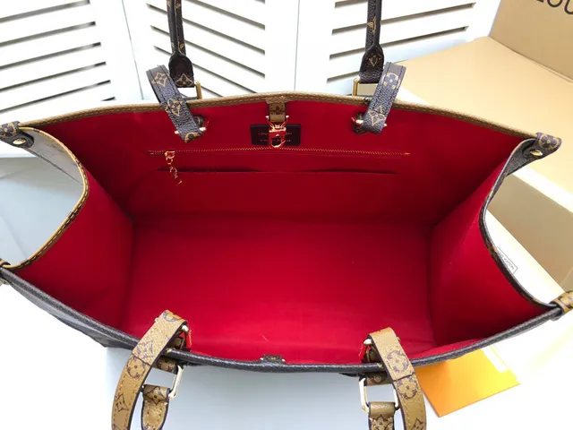 Louis Vuitton أسود بني Monogram Canvas مقابض جلد مطوية حقيبة تون 3