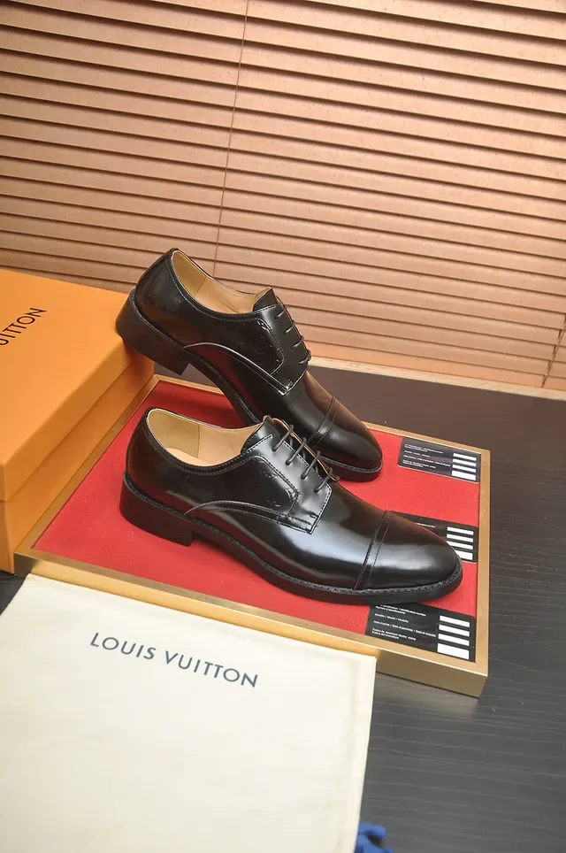 Louis Vuitton Black Cap-Toe Monogram Oxford Shoes 3