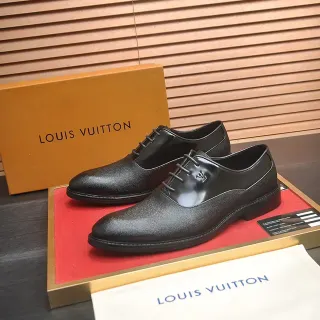 Louis Vuitton Black Cap-Toe Oxford Shoes