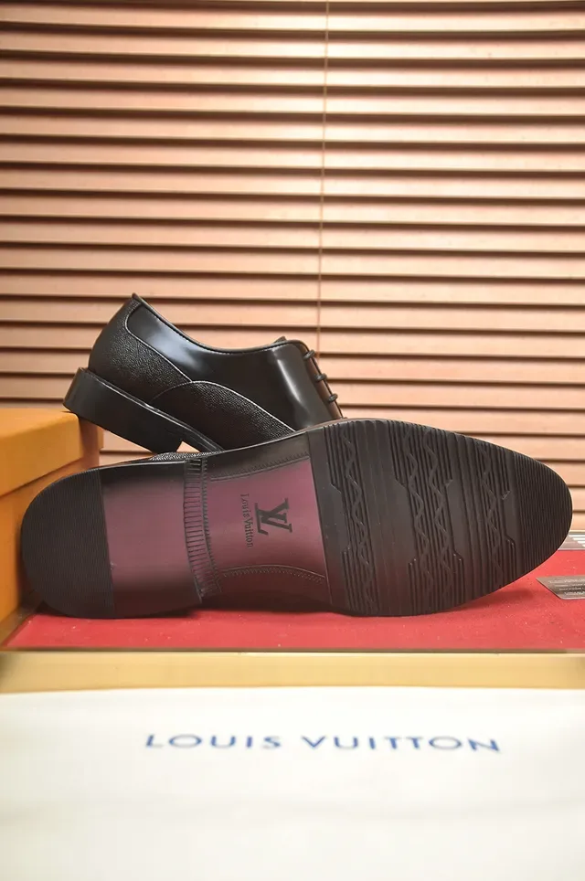 Louis Vuitton Black Cap-Toe Oxford Shoes 3