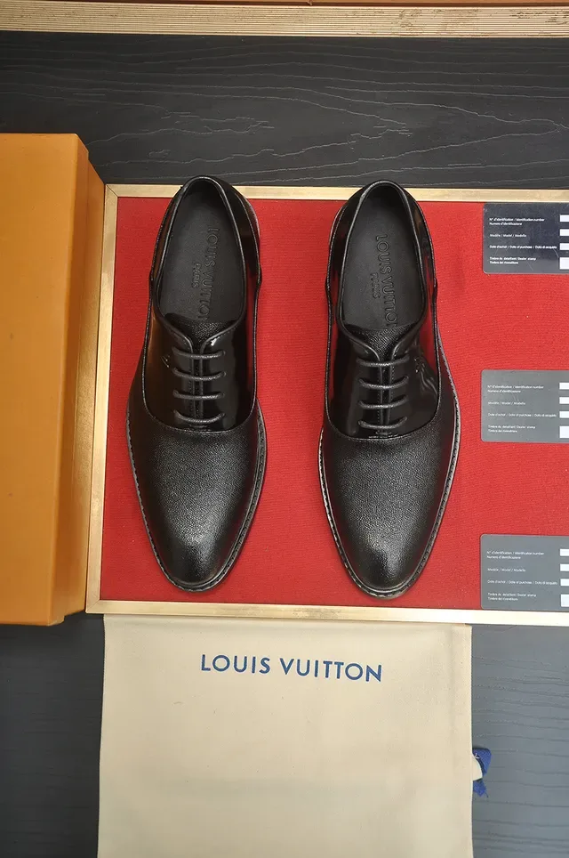 Louis Vuitton Black Cap-Toe Oxford Shoes 5