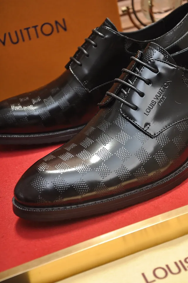 Louis Vuitton أحذية أكسفورد أسود Damier منقوش 3