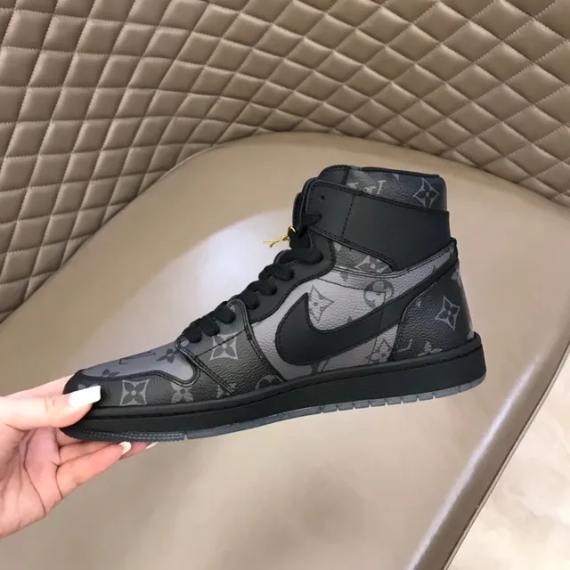 Louis Vuitton Black Gray Monogram Canvas High-Top Silhouette Lifestyle Sneakers 3