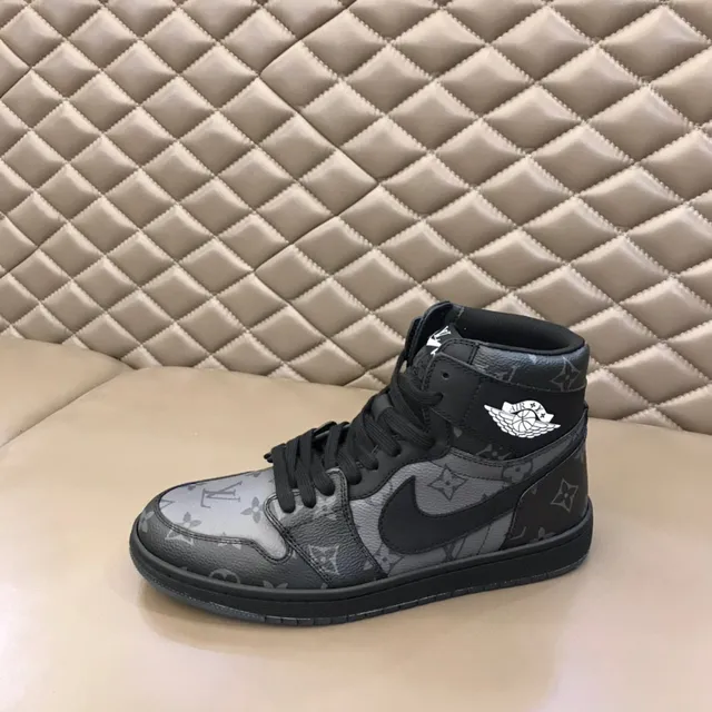 Louis Vuitton Black Gray Monogram Canvas High-Top Silhouette Lifestyle Sneakers 5