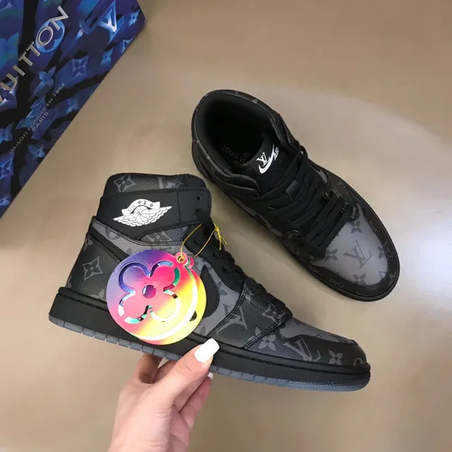 Louis Vuitton Black Gray Monogram Canvas High-Top Silhouette Lifestyle Sneakers 6