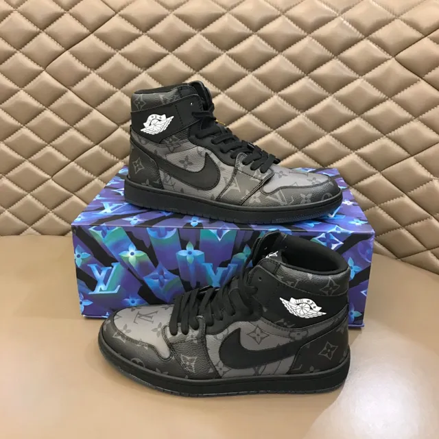 Louis Vuitton Black Gray Monogram Canvas High-Top Silhouette Lifestyle Sneakers 7
