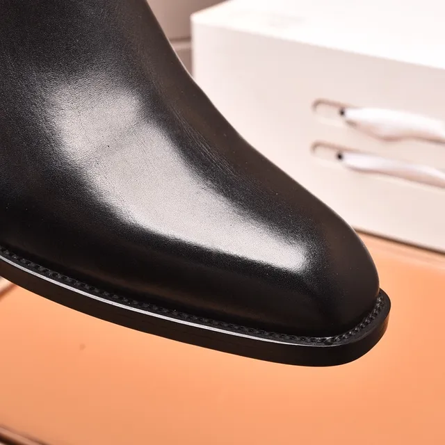 Louis Vuitton Black Leather Buckle Strap Ankle Boots 5