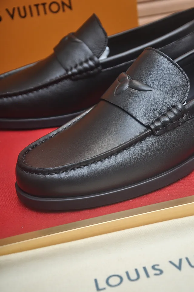 Louis Vuitton Black Leather Penny Strap Loafer 2