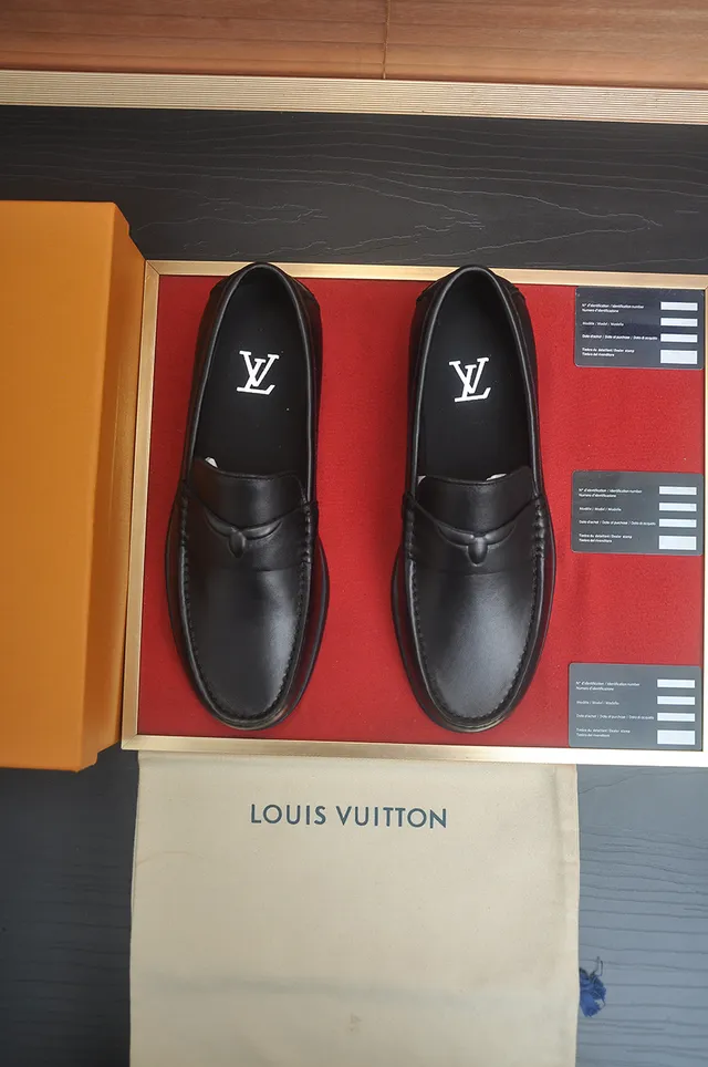 Louis Vuitton Black Leather Penny Strap Loafer 5