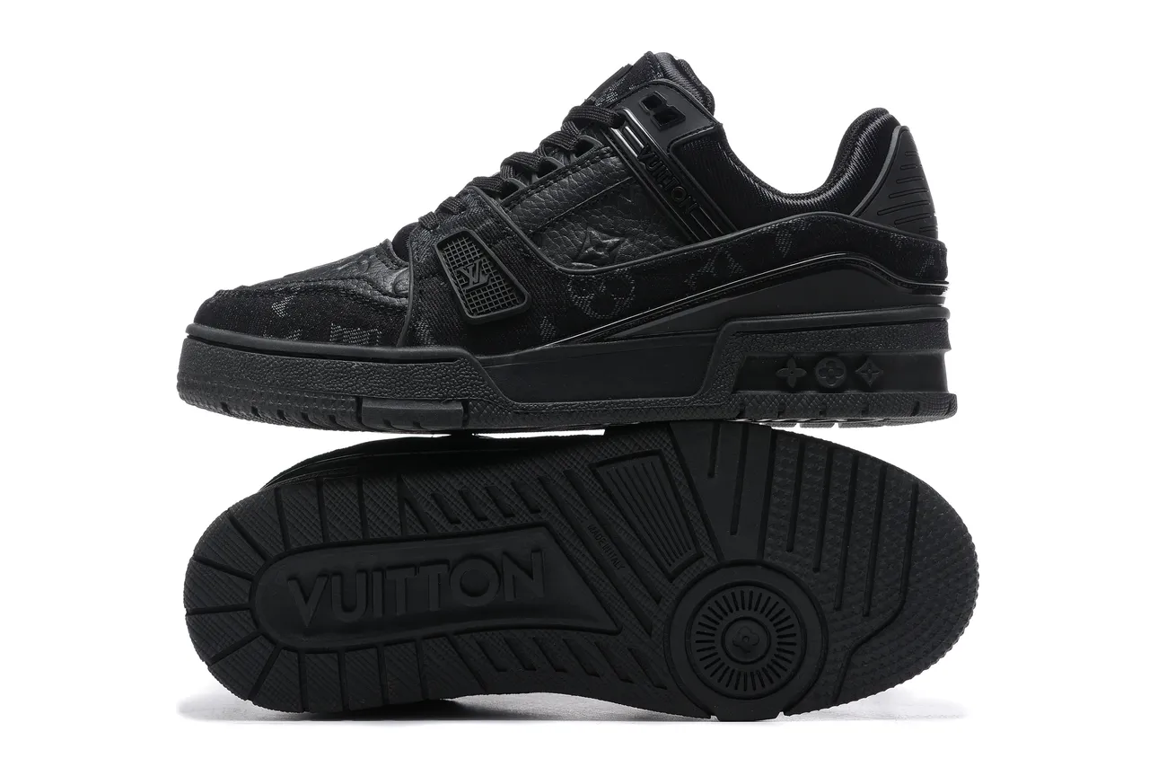 Louis Vuitton Black Monogrammed Canvas Sculpted Chunky Sole Lifestyle Sneakers 2