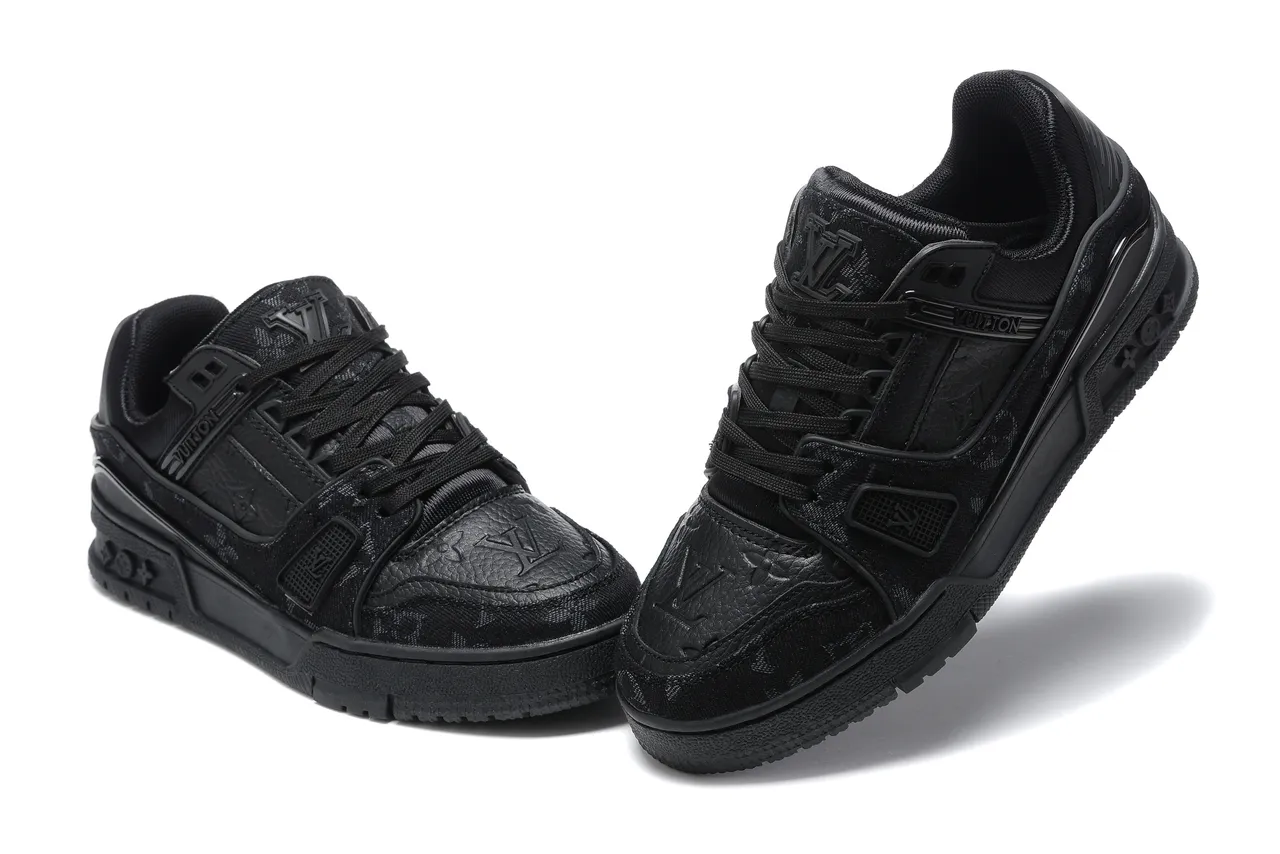 Louis Vuitton Black Monogrammed Canvas Sculpted Chunky Sole Lifestyle Sneakers 4