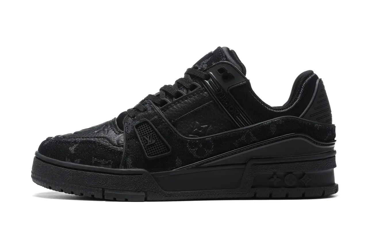 Louis Vuitton Black Monogrammed Canvas Sculpted Chunky Sole Lifestyle Sneakers 5