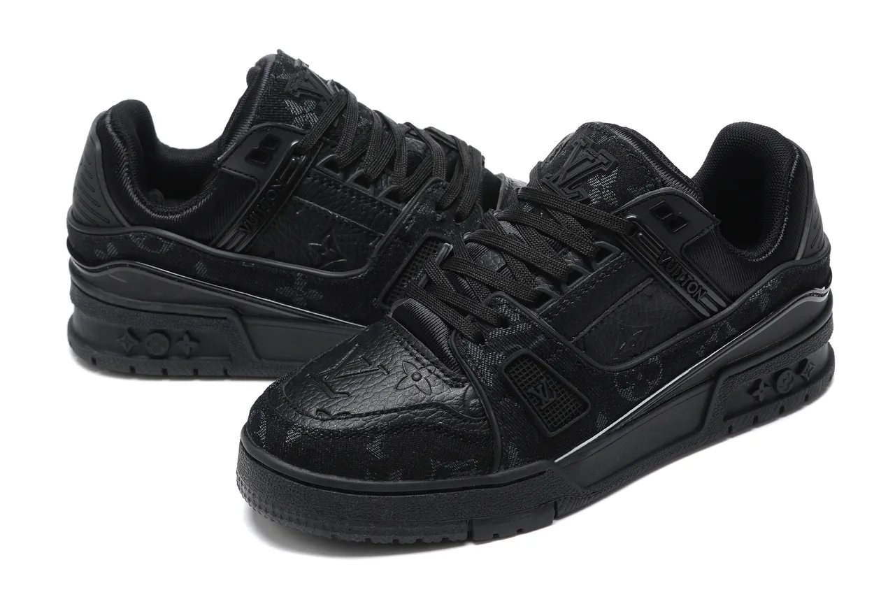 Louis Vuitton Black Monogrammed Canvas Sculpted Chunky Sole Lifestyle Sneakers 6