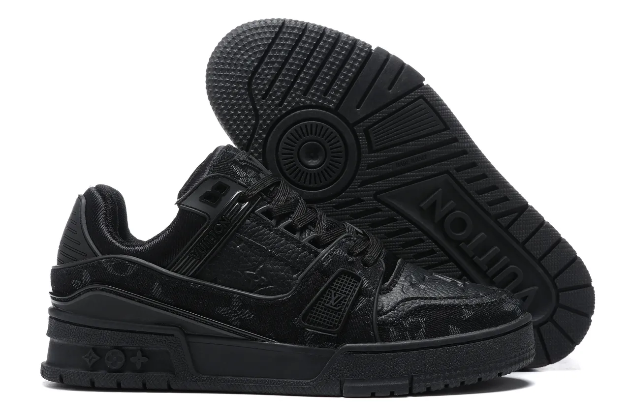 Louis Vuitton Black Monogrammed Canvas Sculpted Chunky Sole Lifestyle Sneakers 7