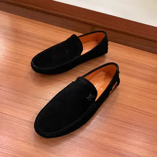 Louis Vuitton Preto Laranja Camurça Superior Monogramado Vamp Loafer