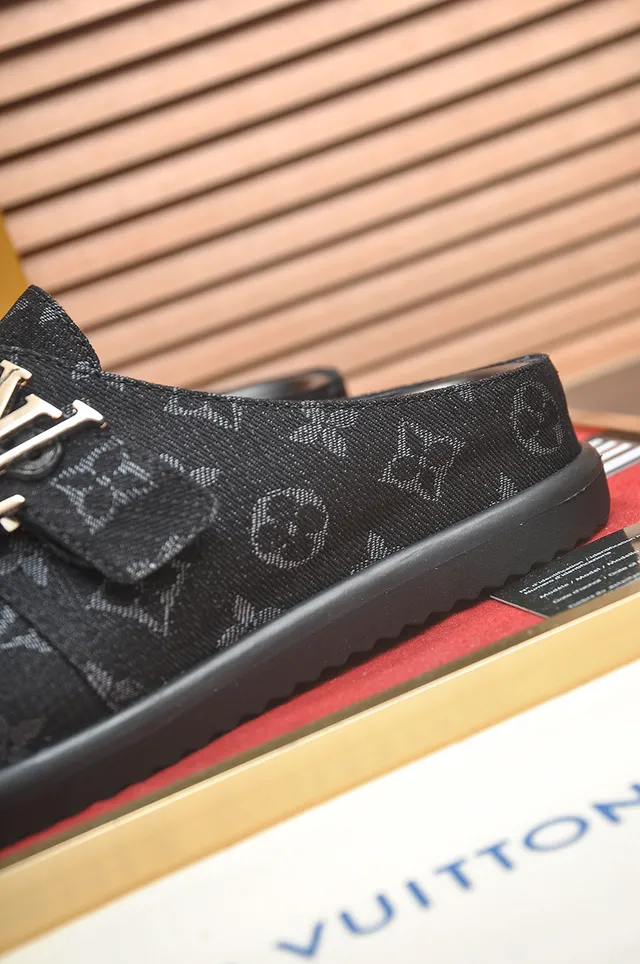 Louis Vuitton Black Silver Monogram Canvas Buckle Strap Casual Shoes 2