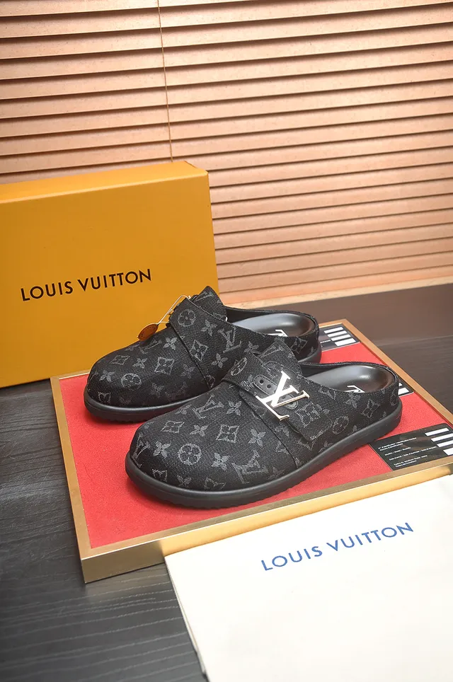 Louis Vuitton Black Silver Monogram Canvas Buckle Strap Casual Shoes 4