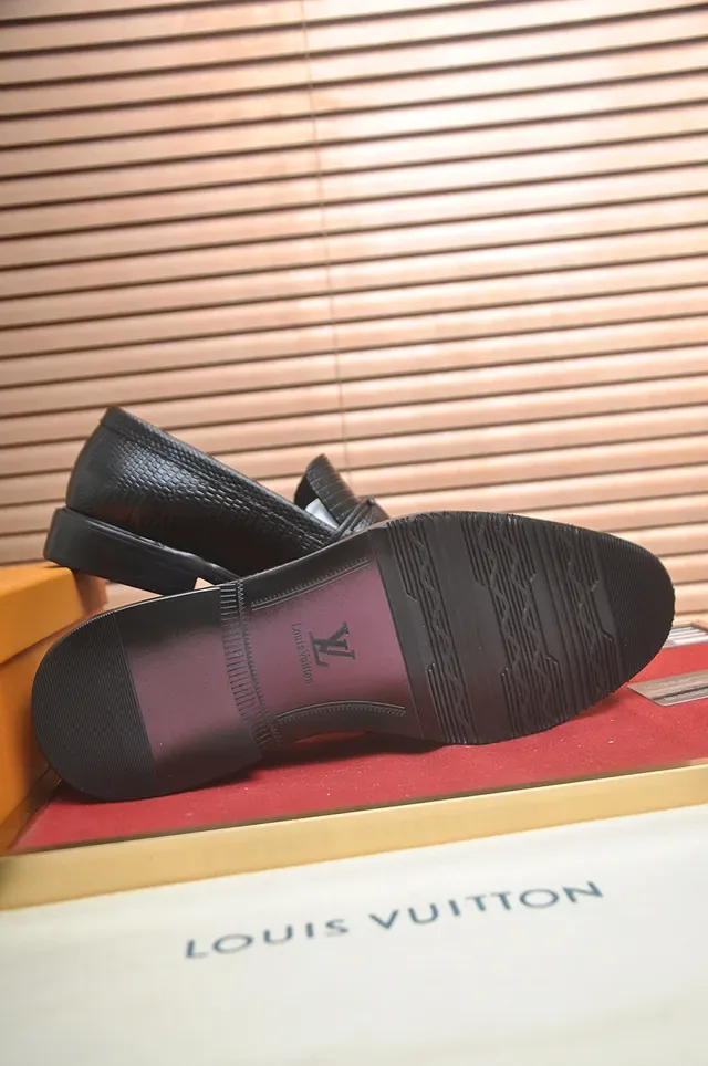 Louis Vuitton Black Textured Leather Monk Strap Loafers 3