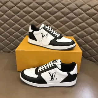 Louis Vuitton Negro Blanco Monogrammed Color-Blocked Estilo de Vida Zapatillas