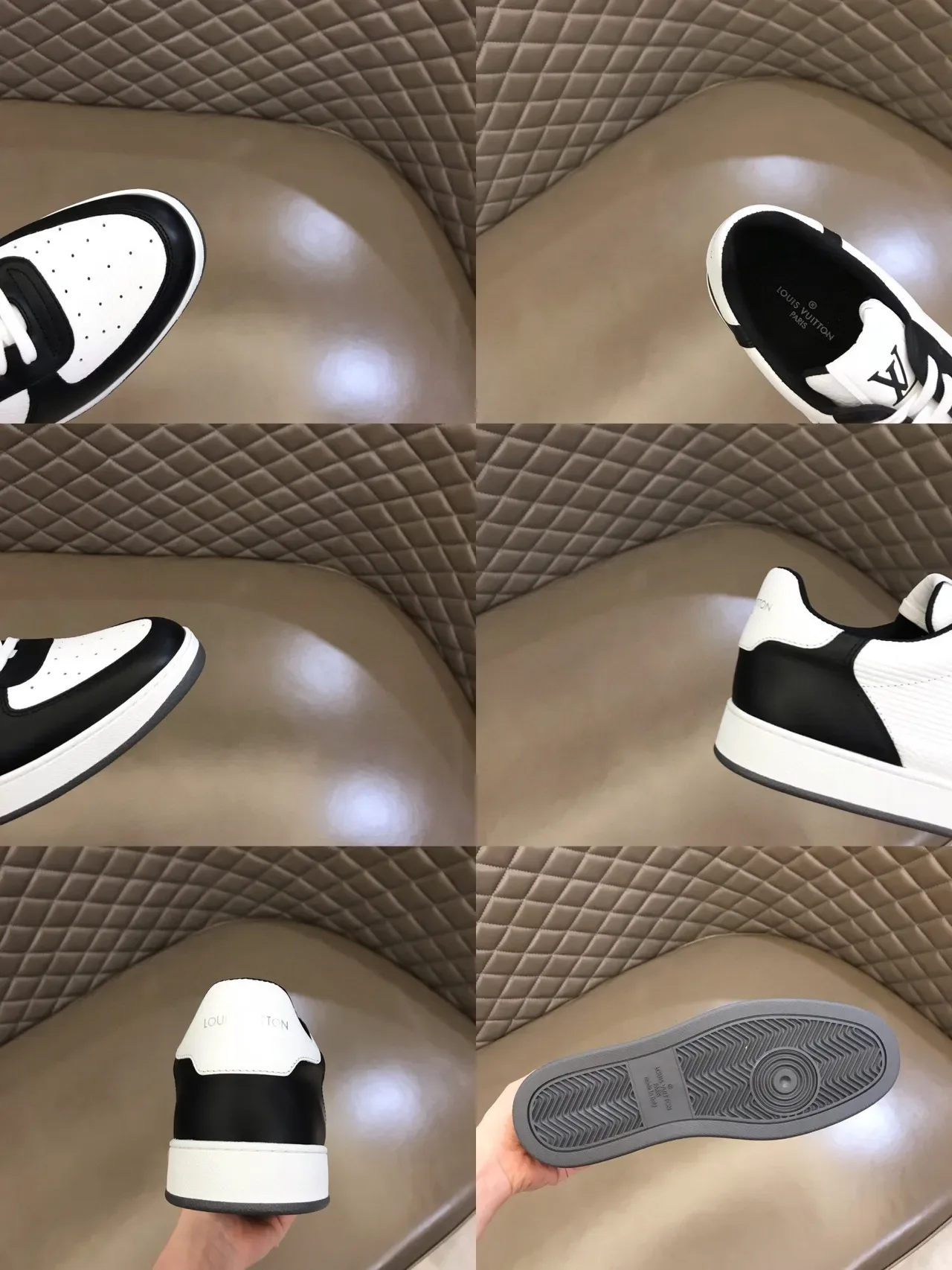 Louis Vuitton Black White Monogrammed Color-Blocked Lifestyle Sneakers 3