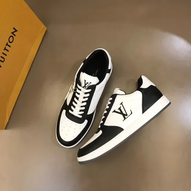 Louis Vuitton Black White Monogrammed Color-Blocked Lifestyle Sneakers 9