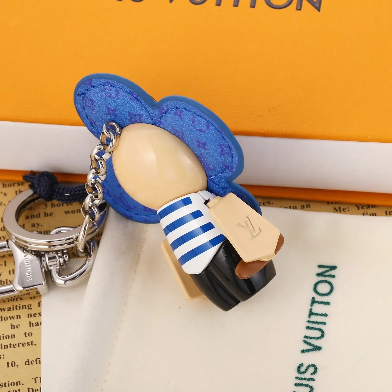 Louis Vuitton Blue Black Sculpted Character Charm Monogrammed Leather Crossbody Bag 2