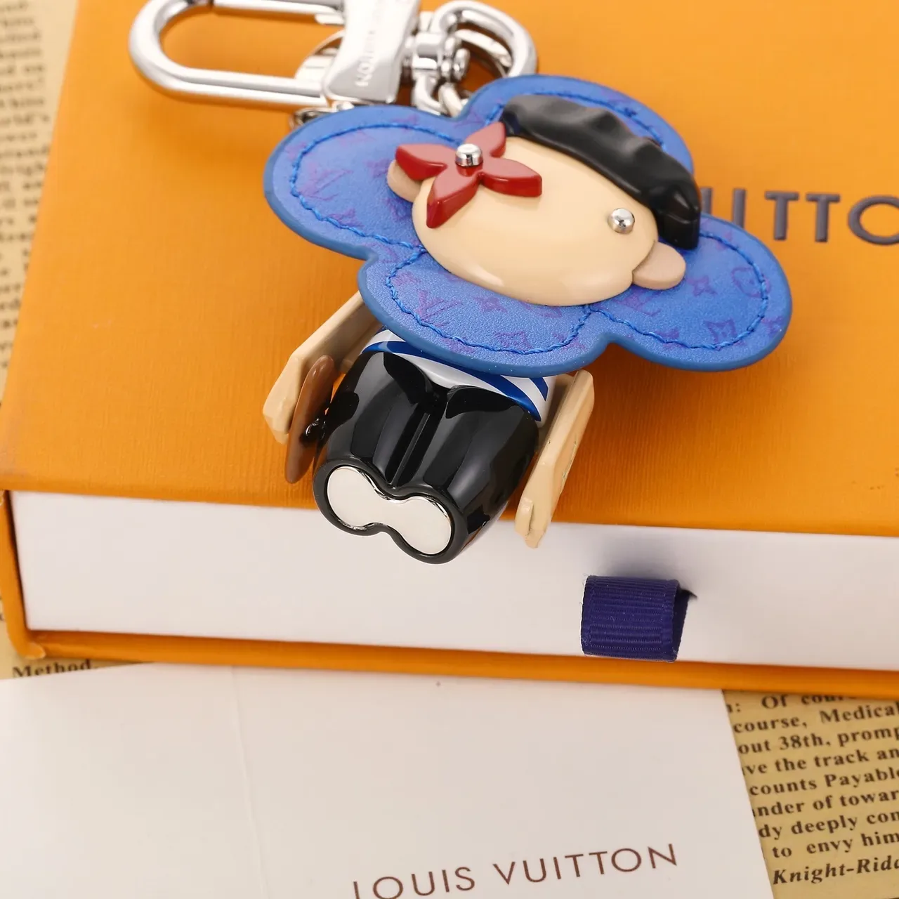 Louis Vuitton Blue Black Sculpted Character Charm Monogrammed Leather Crossbody Bag 3