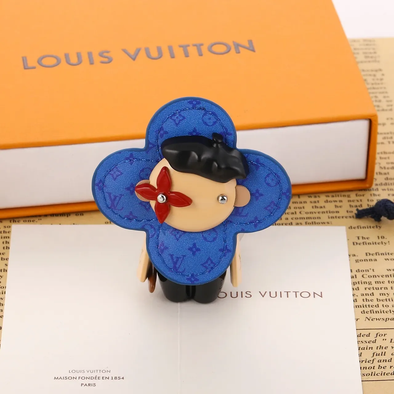 Louis Vuitton Blue Black Sculpted Character Charm Monogrammed Leather Crossbody Bag 7