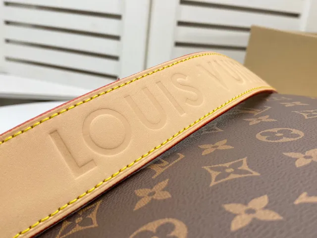 Louis Vuitton Marron Beige Monogramme Toile Souple Hobo Silhouette Sac 4