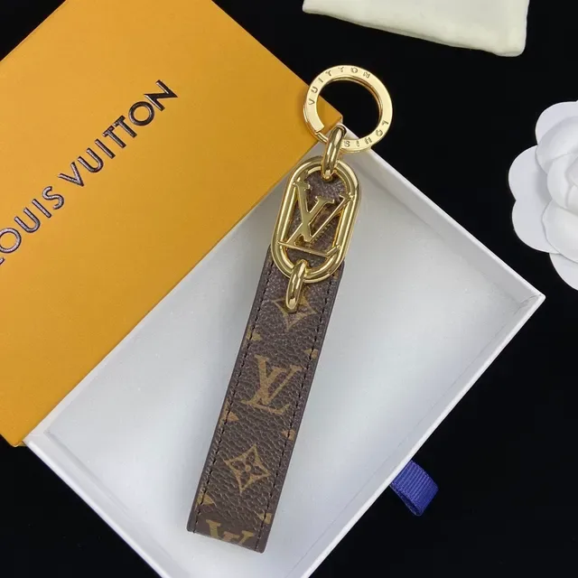 Louis Vuitton Brown Black Gold-Tone Oval LV Medallion Stitched Leather Strap Handbag 5