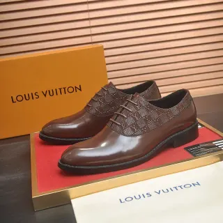 Louis Vuitton Brown Patent and Monogram Oxford Shoes