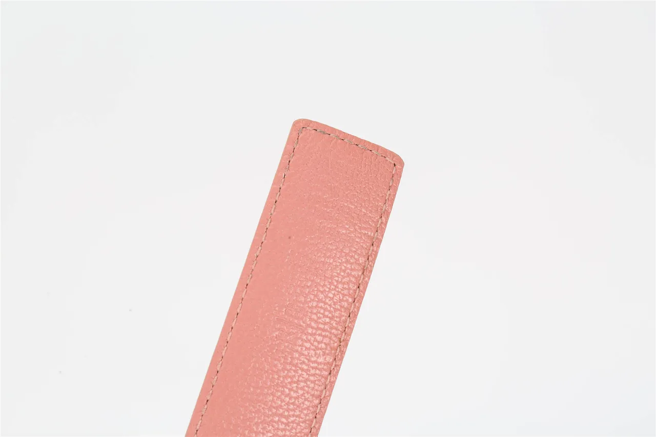 Louis Vuitton Brown Pink Monogram Canvas Trim Leather Belt 7