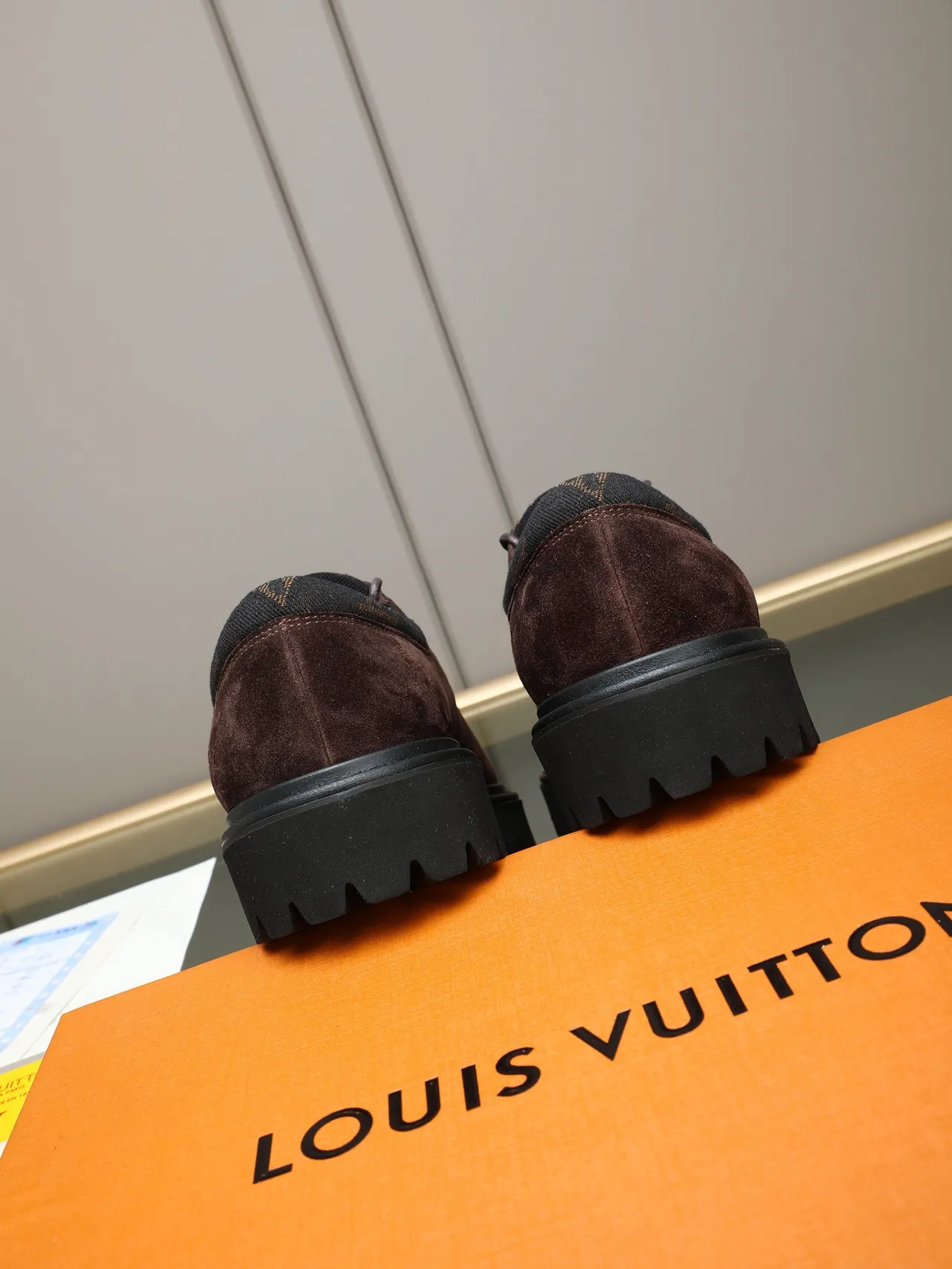 Louis Vuitton Brown Suede Lace-Up Chunky Lug Sole Casual Shoe 3