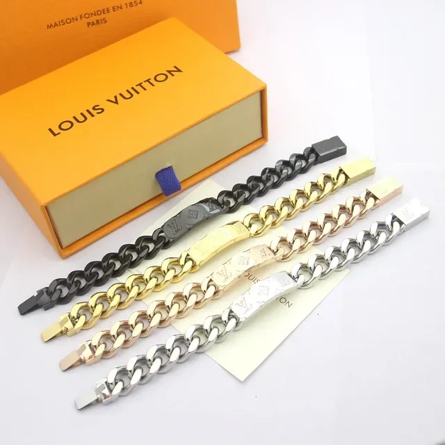 Louis Vuitton Chain Reaction Chunky Curb Chain Bracelet 6