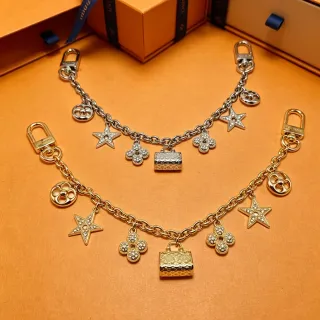 Louis Vuitton Charms Gold Silver Multi-Charm Tone Bracelet