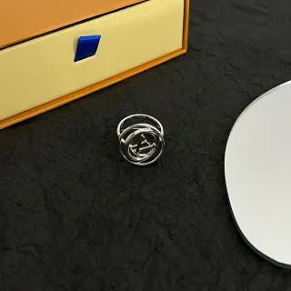 Louis Vuitton Circle LV Monogram Double-Band Ring