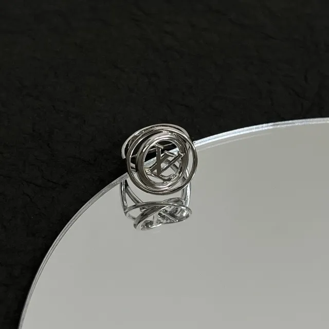 Louis Vuitton Circle LV Monogram Double-Band Ring 3