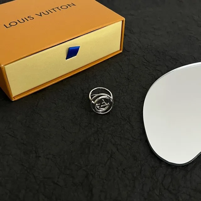 Louis Vuitton Circle LV Monogram Double-Band Ring 6