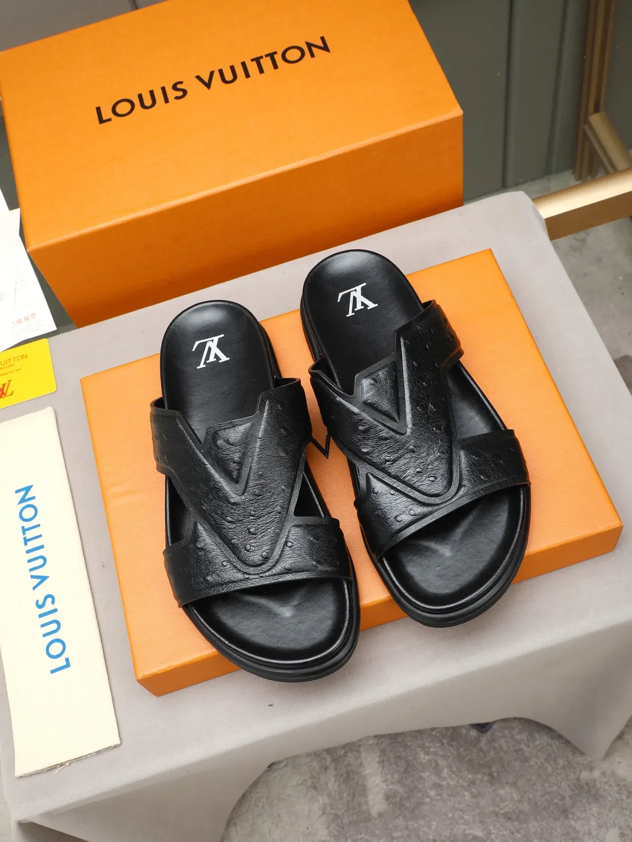 Louis Vuitton Crossed-Strap Monogram Slide Slippers 3