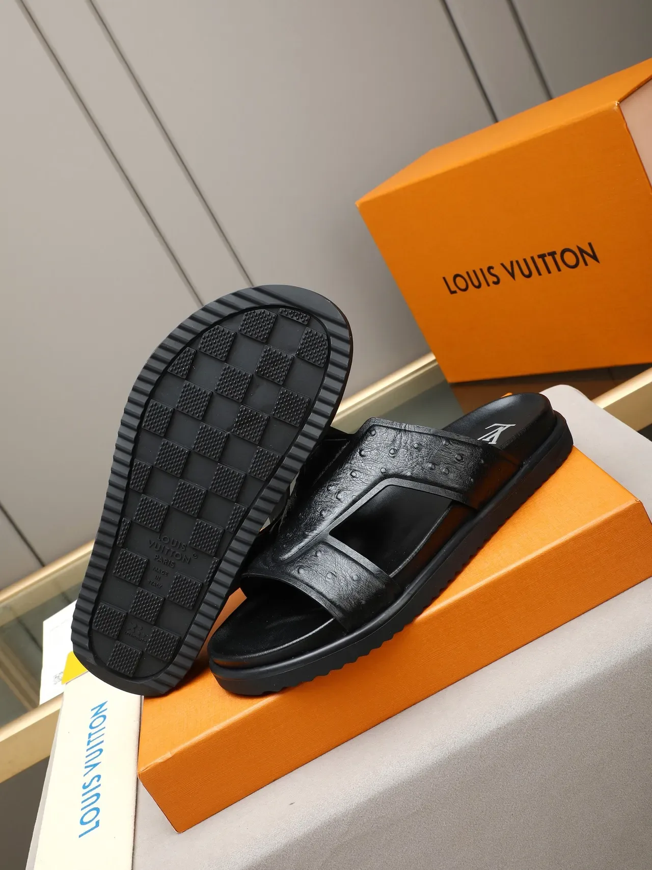 Louis Vuitton Crossed-Strap Monogram Slide Slippers 12