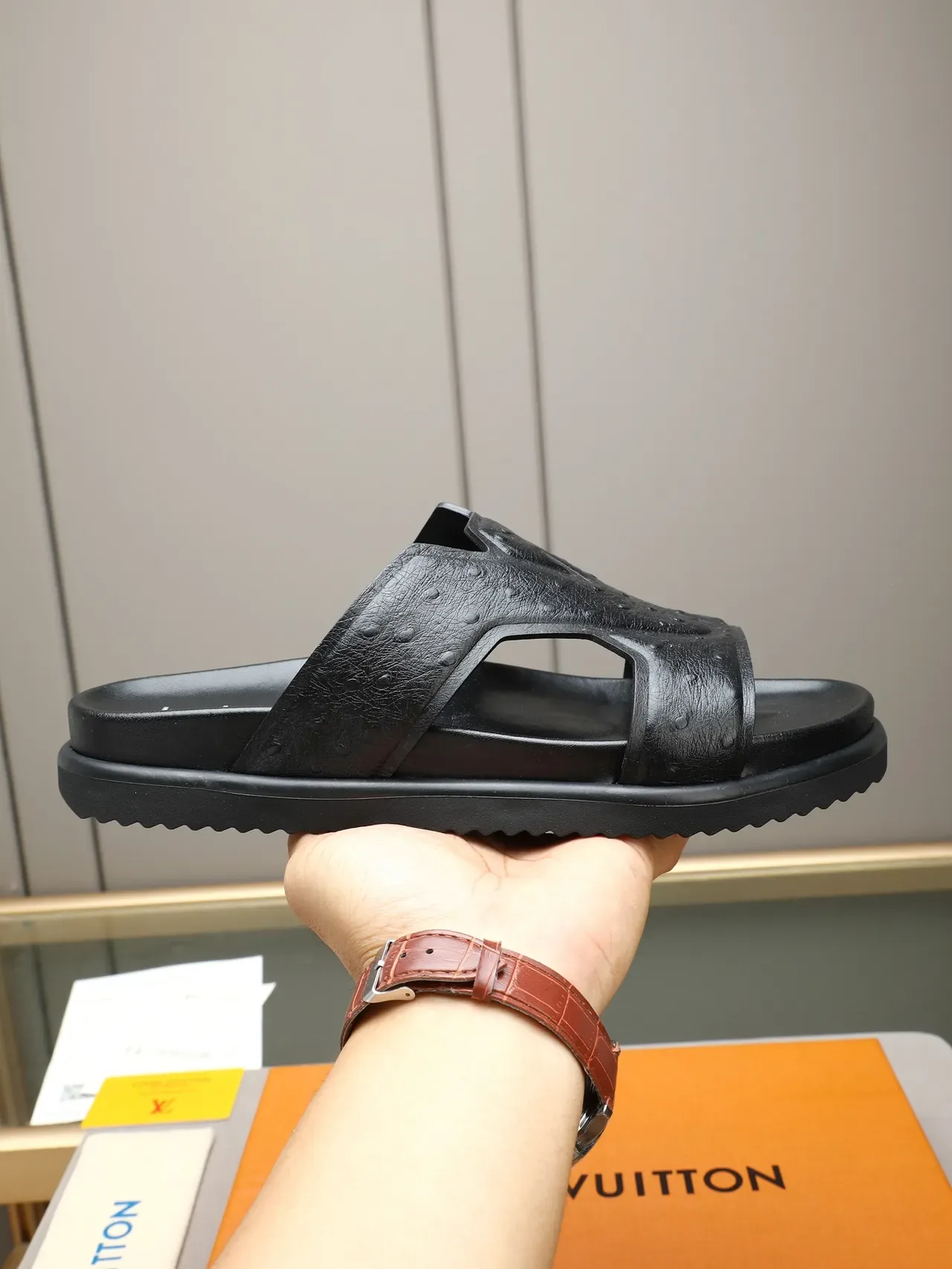 Louis Vuitton Crossed-Strap Monogram Slide Slippers 21