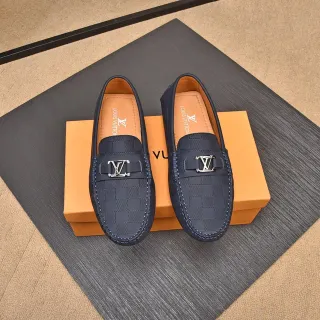 Louis Vuitton Damier mocasines azul marino a cuadros