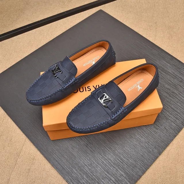 Louis Vuitton Damier Checkered Navy Loafers 2